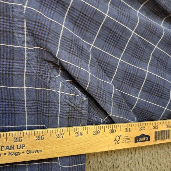 Ralph Lauren Shirt Mens 2XL Blue Plaid Blake Button Down Long Sleeve Polo Pony - Picture 7 of 9